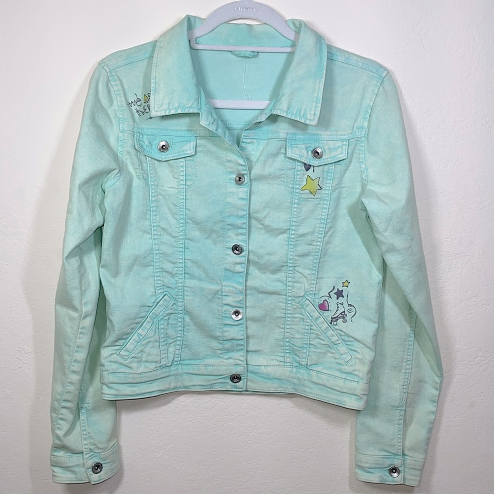 C&A Denim Jacket Mint Green Color Girls
